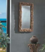 Miroir naturel en bois flotté