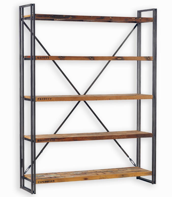 Etagère VINTAGE Etagère en bois de vieux bateaux recyclé