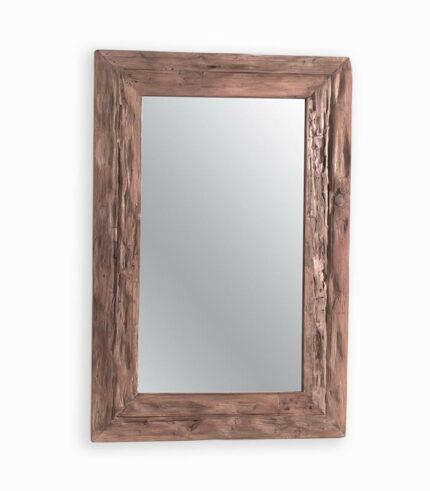 Miroir kali en teck recyclé