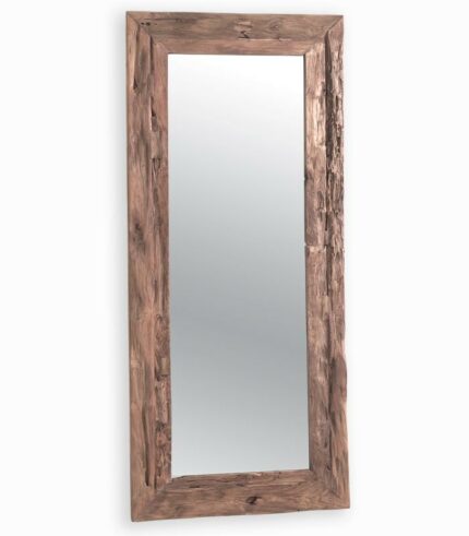 Miroir kali en teck recyclé