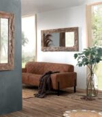 Miroir kali en teck recyclé