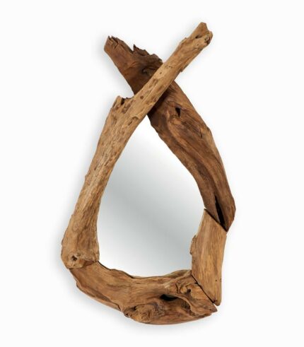 Miroir HAWAYA en teck recyclé