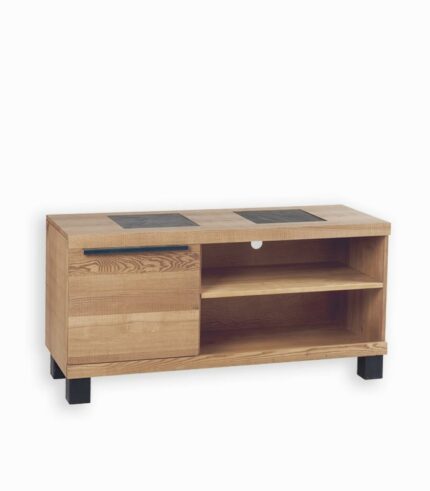 Meuble TV avec sa céramique aspect ardoise incrustée