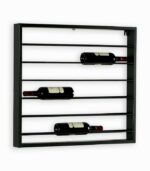 Etagère à vin murale en fer noir