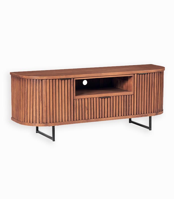Meuble TV ARUNA Meuble TV en teck massif design moderne