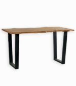 Table haute TREE en teck et métal, le teck à l’état pur !