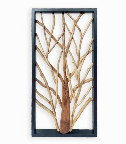 Cadre déco TREE en teck recyclé