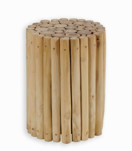 Pouf BOGO en branches de teck