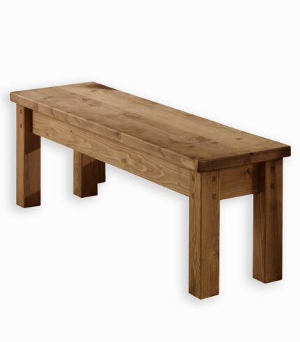 Banc BROCANTE en pin massif ciré.