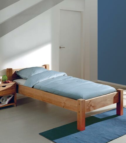 Lit 1 place en bois massif