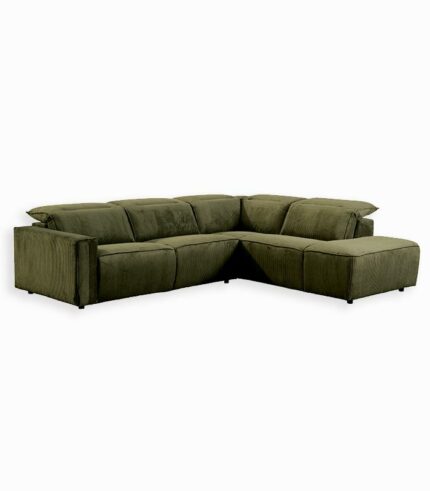 Canapé d'angle kaki design vintage