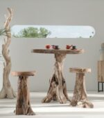 Tabouret haut TECK RACINE