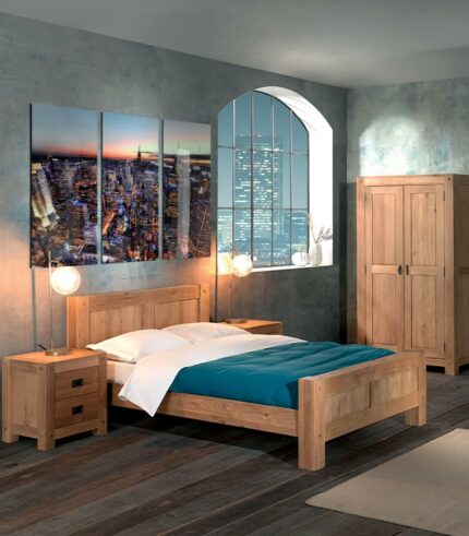Lit en bois massif