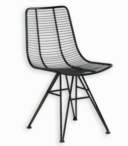 Chaise KLITEN design indus en fer noir