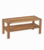 Banc en chêne avec étagère