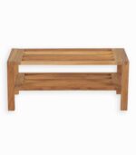 Banc en chêne avec étagère