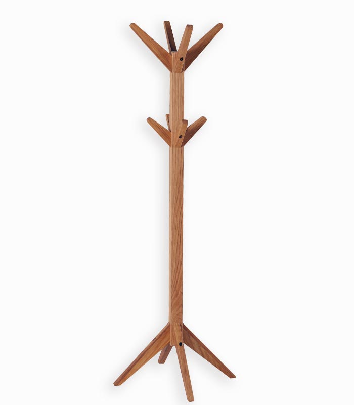 Porte-manteaux NATUREL Porte-manteaux 8 patères en chêne huilé