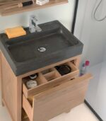 Meuble avec vasque en pierre naturelle