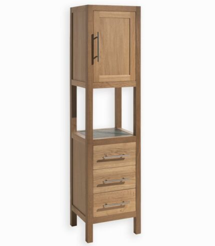 Colonne en bois et pierre naturelle