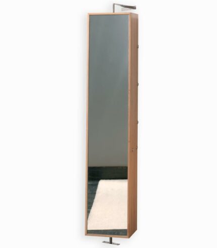 Colonne de salle de bains en chêne avec miroir