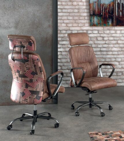 Fauteuil de bureau PHOENIX en cuir.