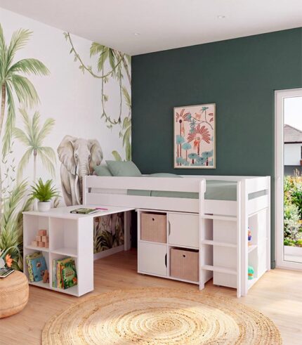 Lit mi-hauteur enfant 90x200 GENIUS