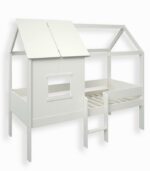 Compact lit WATIPI en pin massif lasuré blanc