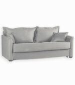 Canapé Bed-express gris clair en 160 cm