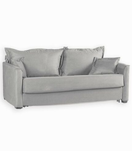 Canapé Bed-express gris clair en 160 cm