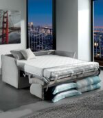 Canapé Bed-express gris clair ouvert