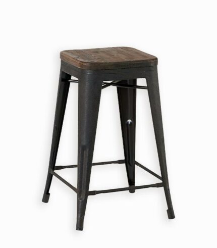 Tabouret STORGARD en pin recyclé