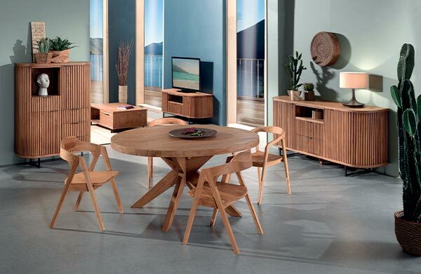 Salon en teck massif design exotique