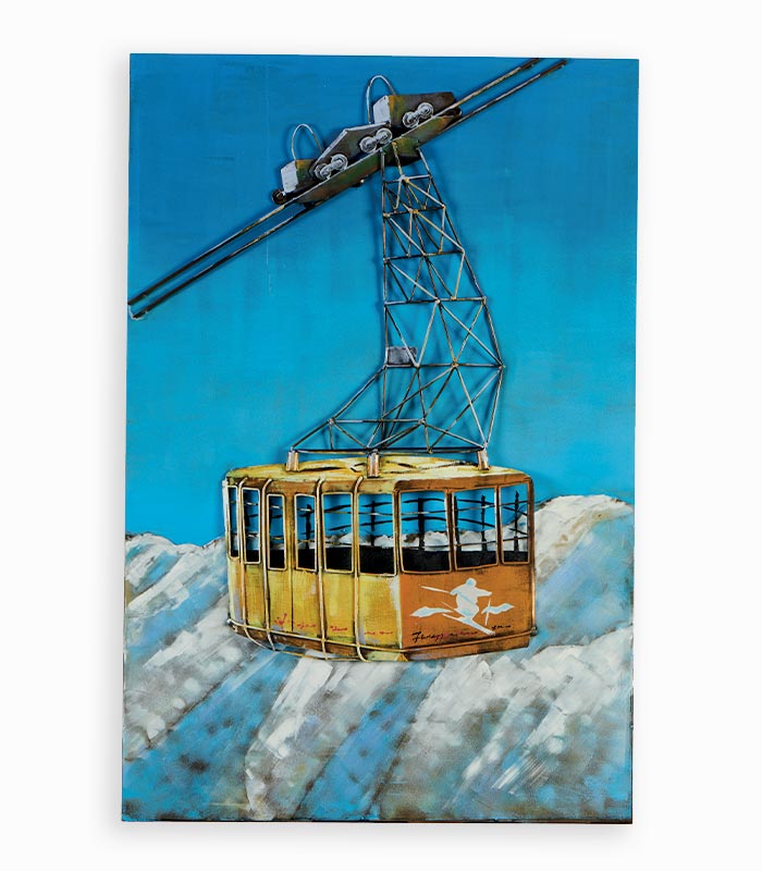 Tableau TÉLÉCABINE JAUNE Tableau TÉLÉCABINE JAUNE
