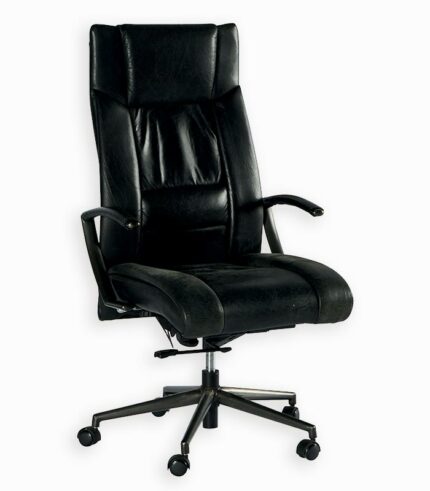 Fauteuil de bureau en cuir noir