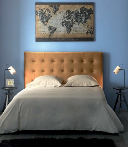 Tête de lit capitonnée HELLA en tissu coloré