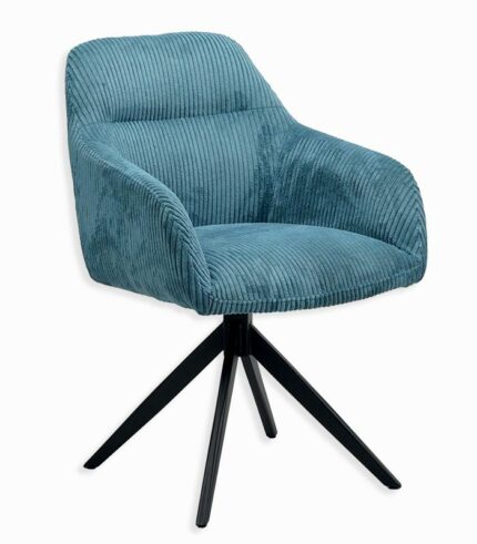 Fauteuil tournant BENTON bleu pétrole