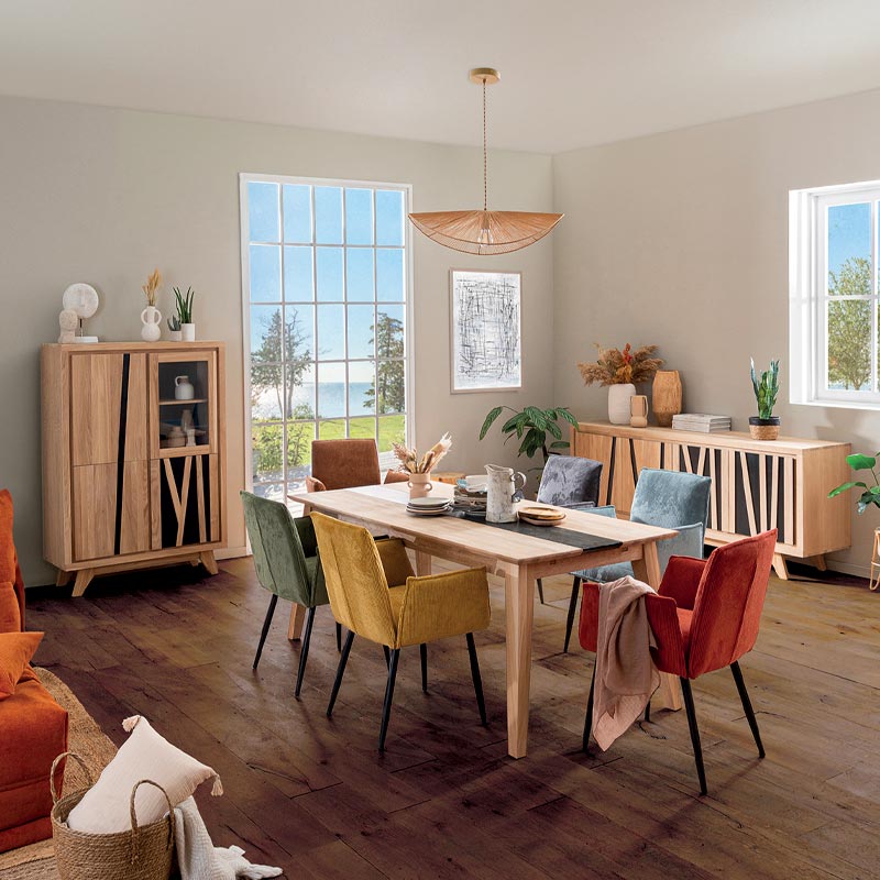 Mobilier en chêne blanchi BAMBOO