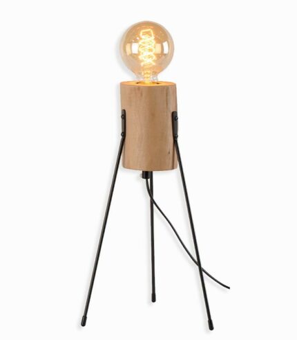 Lampe bois sur pieds GORKA