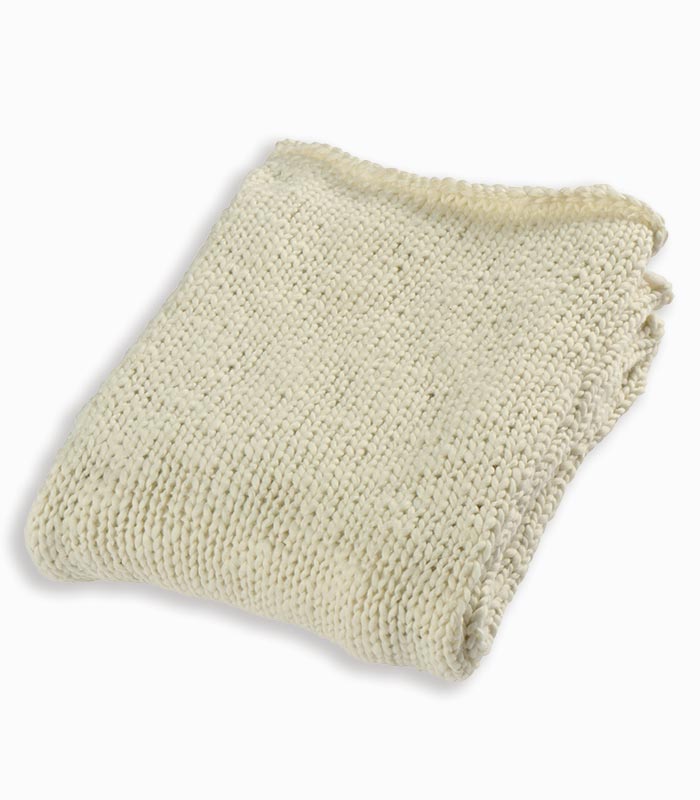 Plaid blanc tricot Neuleet Plaid blanc tricot Neuleet