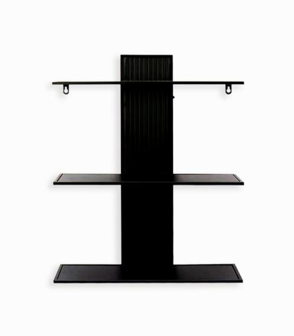 Etagère murale CORK en fer laqué noir