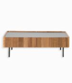 Table basse teck recyclé NEVADA 2 tiroirs