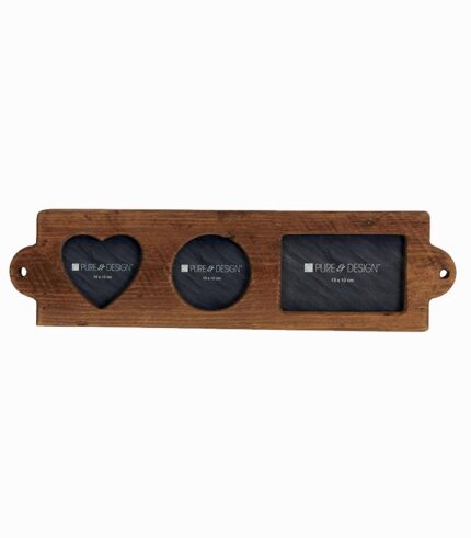 Cadre-photo x3 en bois rustique