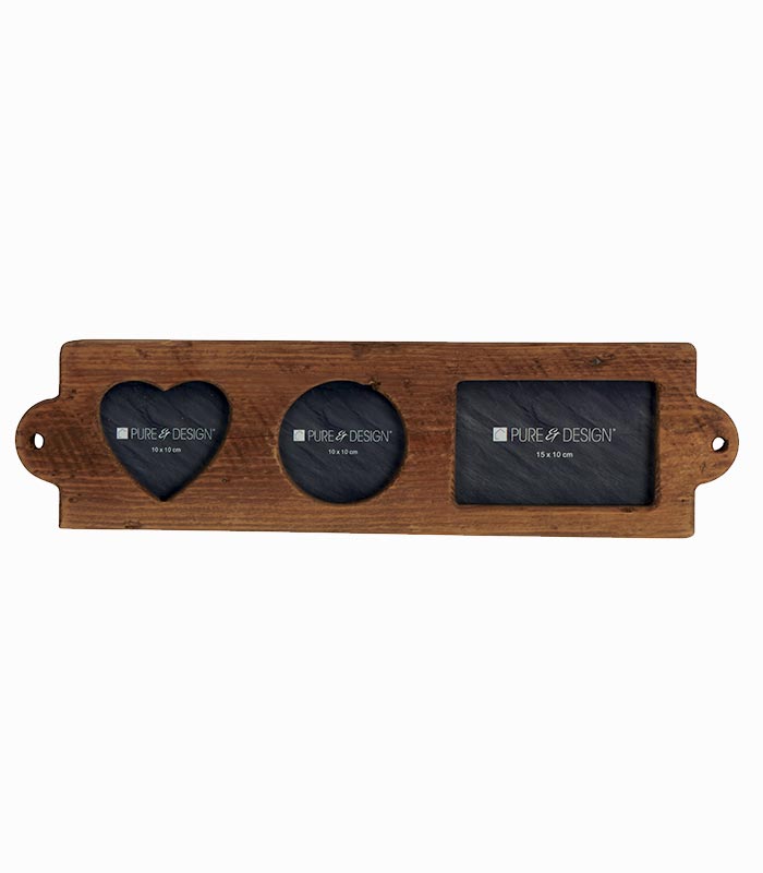 Cadre-photo x3 en bois rustique Cadre-photo x3 en bois rustique