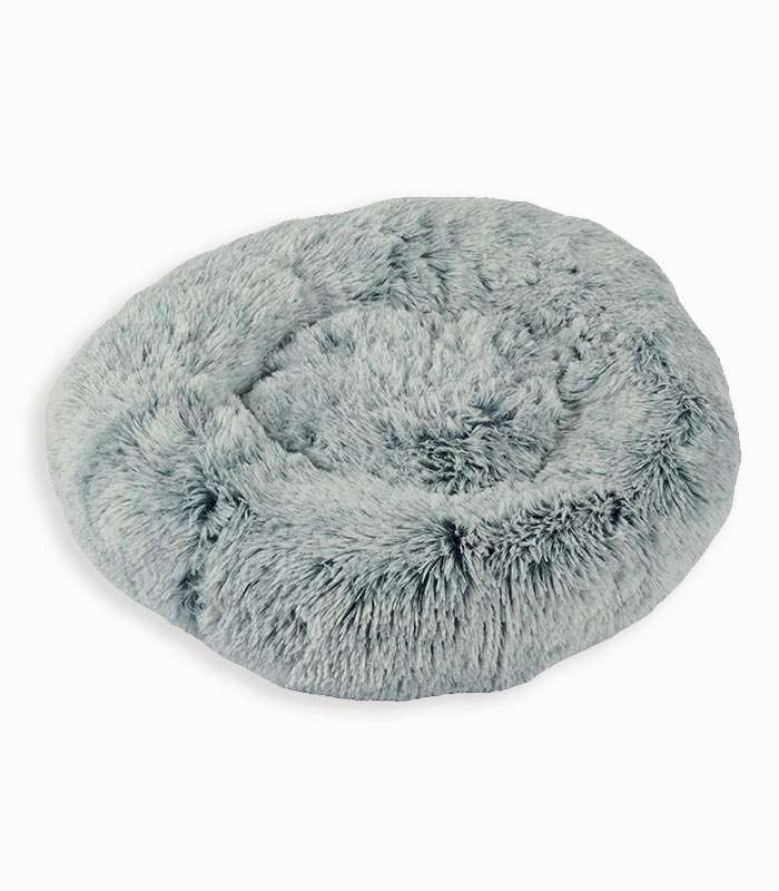 Coussin gris rond pour chien Coussin gris rond pour chien