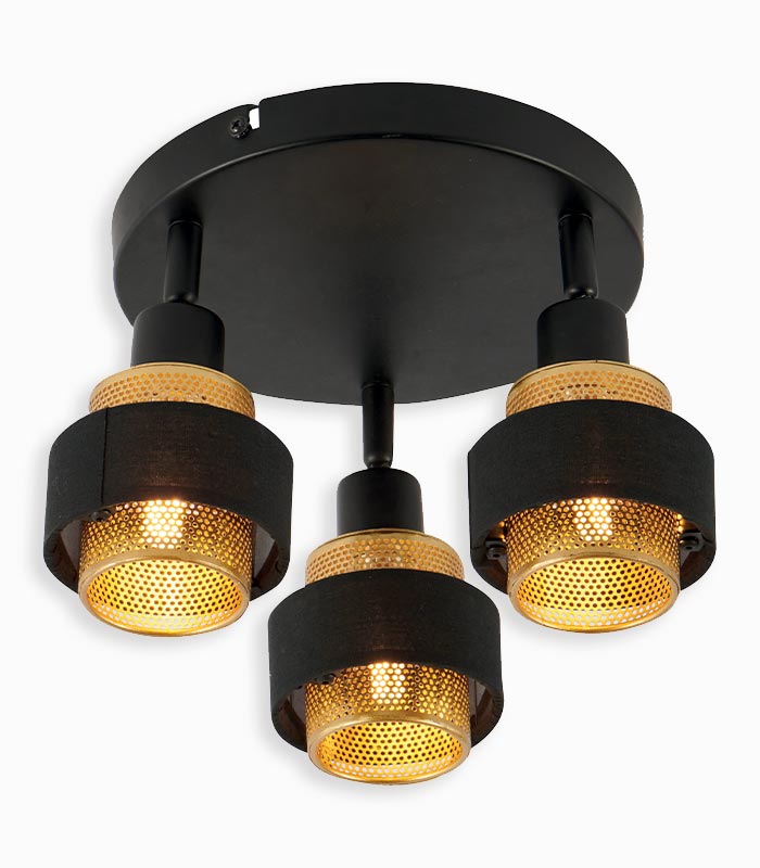 Plafonnier de 3 spots GOLDLINE Plafonnier de 3 spots amovibles GOLDLINE
