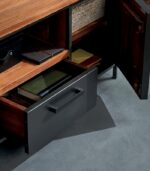 Meuble TV teck recyclé 2 portes HEPBURN