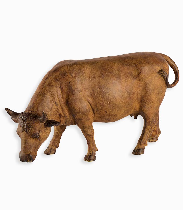 Statue vache qui broute Statue vache qui broute