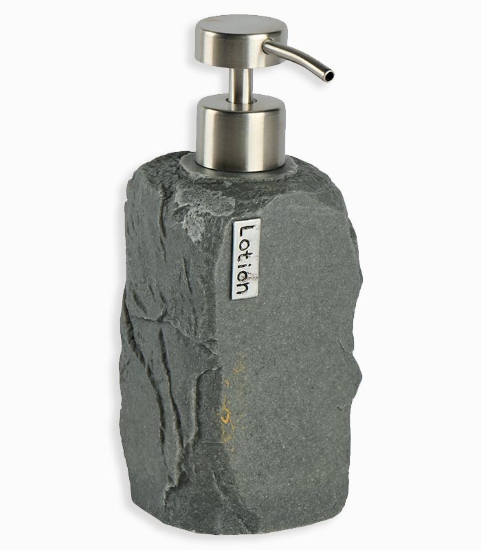 Distributeur de savon façon pierre anthracite Distributeur de savon façon pierre anthracite