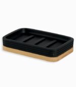 Porte-savon noir mat