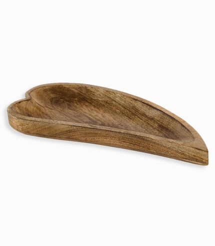 Plateau cœur oblique en bois
